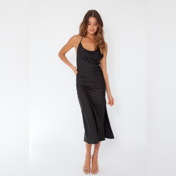 Black Slip Dress - Picture 2 of 11